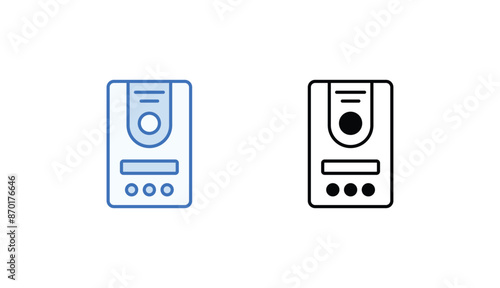 Uninterrupted Power Supply icon design with white background stock illustration