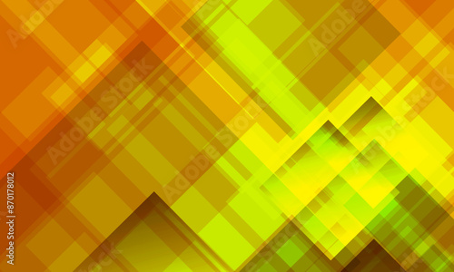 Abstract Elegant glass soft yellow and orange background. Squares texture pattern. artistic shiny background.