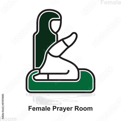 prayer icon, muslim prayer icon,man and female prayer icon