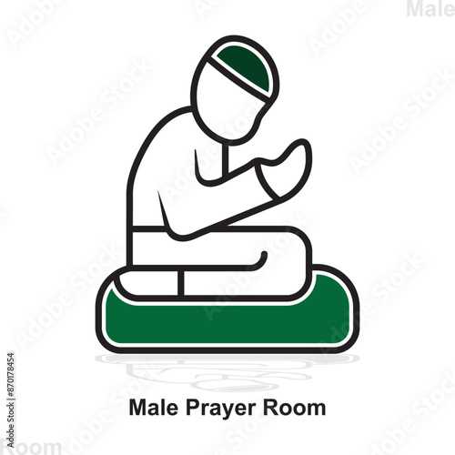 prayer icon, muslim prayer icon,man and female prayer icon