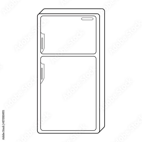 refrigerator outline vector illustration