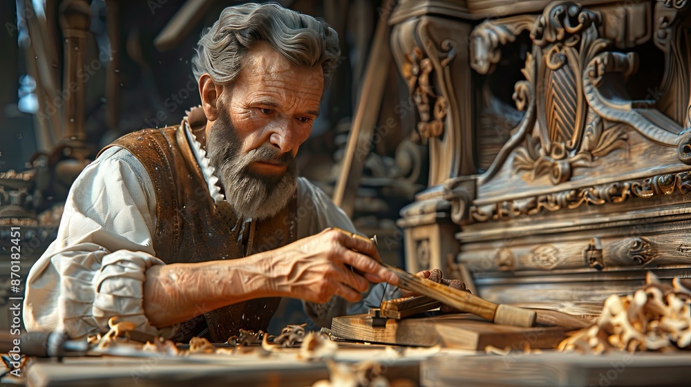 custom made wallpaper toronto digitalA Carpenter Working on a Delicate Piece of Wood