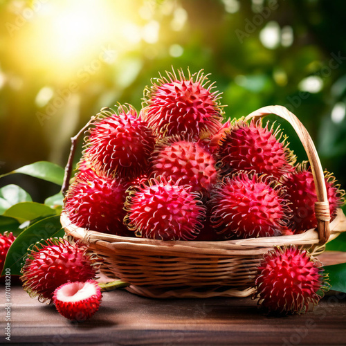 strawberries in a basket