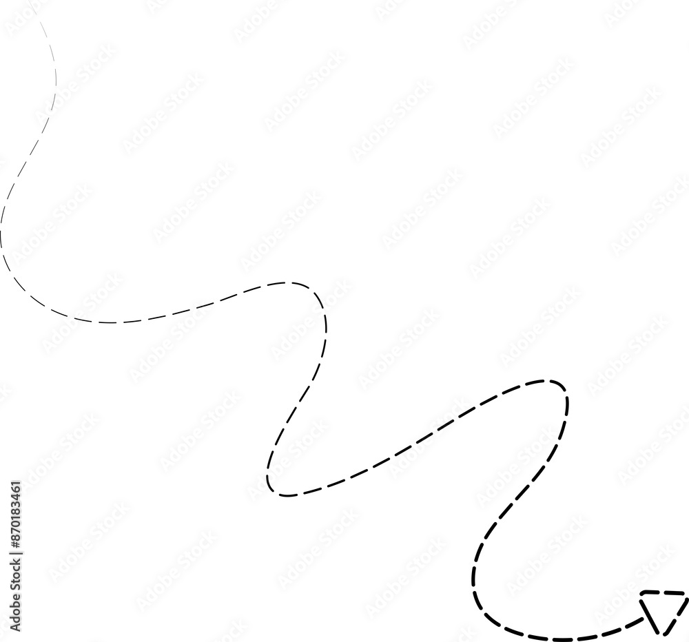 Arrow directions with dashed lines