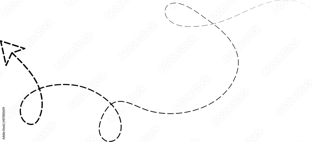 Arrow directions with dashed lines Arrow directions with dashed lines