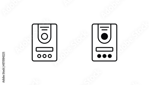 Uninterrupted Power Supply icon design with white background stock illustration