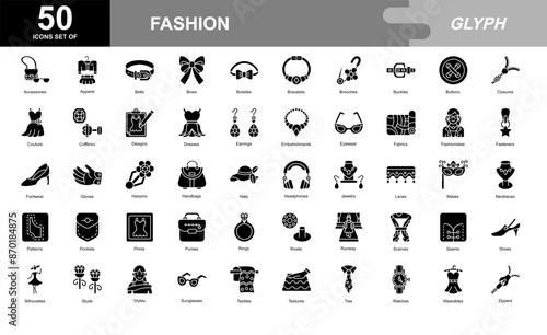 Fashion icon set