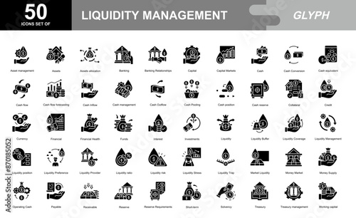 Liquidity Management icon set