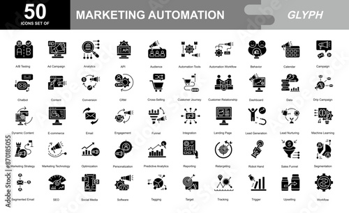 Marketing Automation icon set