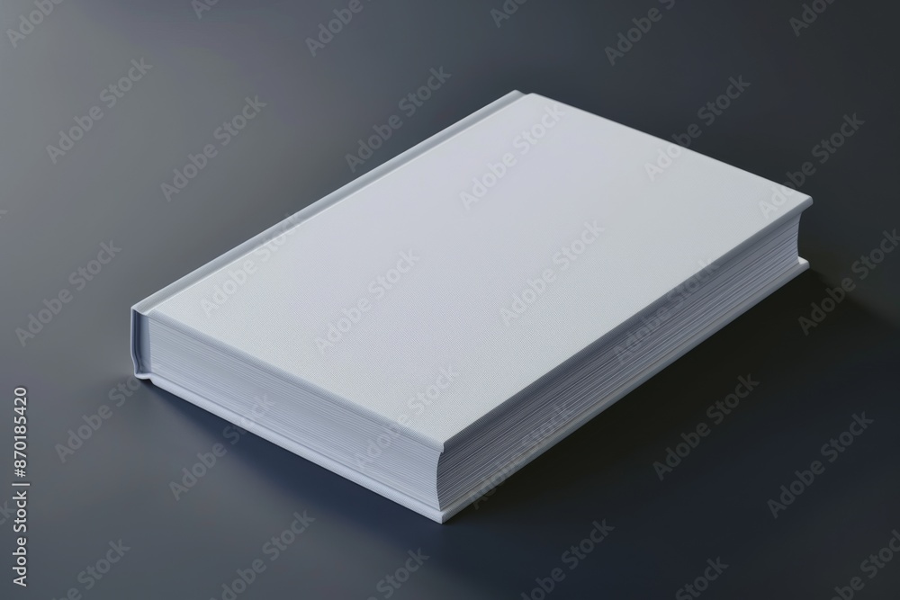Simple Hardcover Book Mockup on Dark Gray Surface for Design and Branding Simple Hardcover Book Mockup on Dark Gray Surface for Design and Branding
