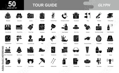 Tour Guide icon set