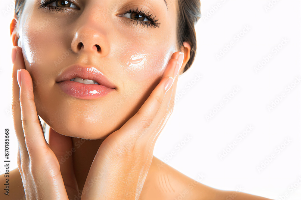 a woman with her hands on her face a woman with her hands on her face