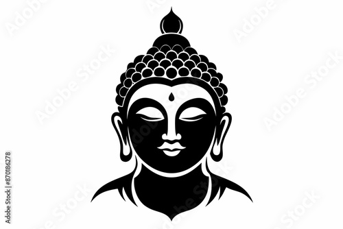 black and white buddha silhouette, buddha vector illustration, Lotus silhouette, Buddhism Lotus position silhouette isolated vector Illustration, png, buddha  icon	