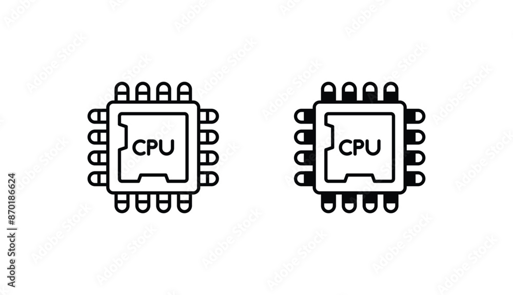 Processor icon design with white background stock illustration Processor icon design with white background stock illustration