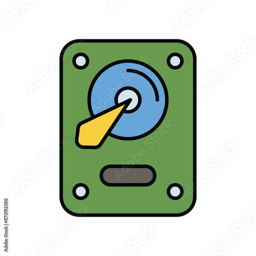 hard disk icon with white background vector stock illustration
