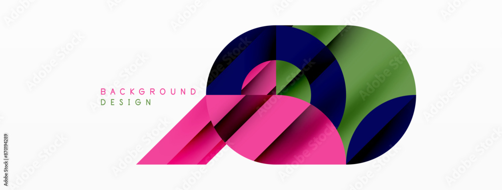 Geometric diagonal line and circle shape, wide abstract background Geometric diagonal line and circle shape, wide abstract background