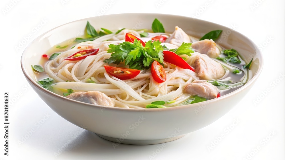 A Delicious Bowl Of Chicken Noodle Soup. A Delicious Bowl Of Chicken Noodle Soup.