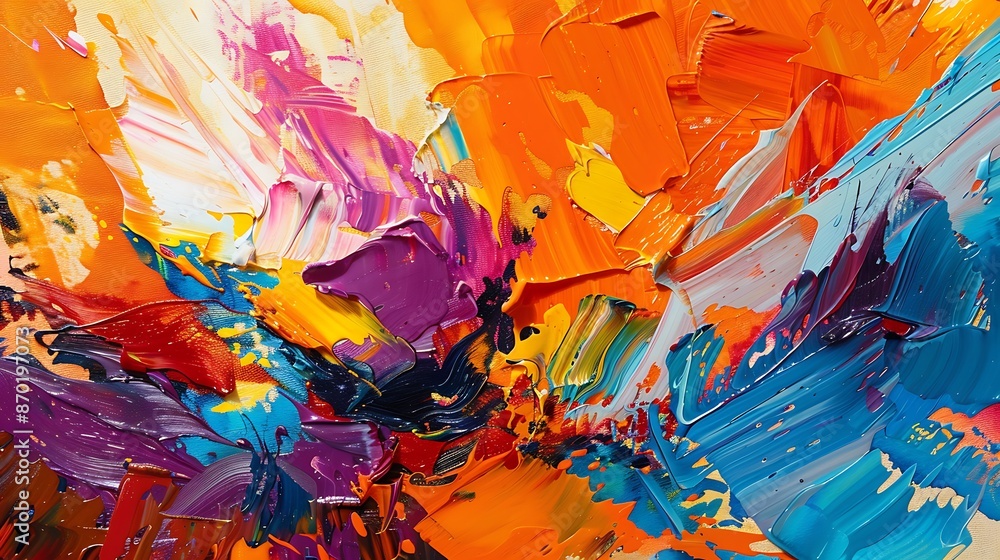 With each stroke of the brush, the canvas is transformed into a vibrant mosaic of color and texture, as bold paint strokes come together to create an abstract masterpiece. With each stroke of the brush, the canvas is transformed into a vibrant mosaic of color and texture, as bold paint strokes come together to create an abstract masterpiece.