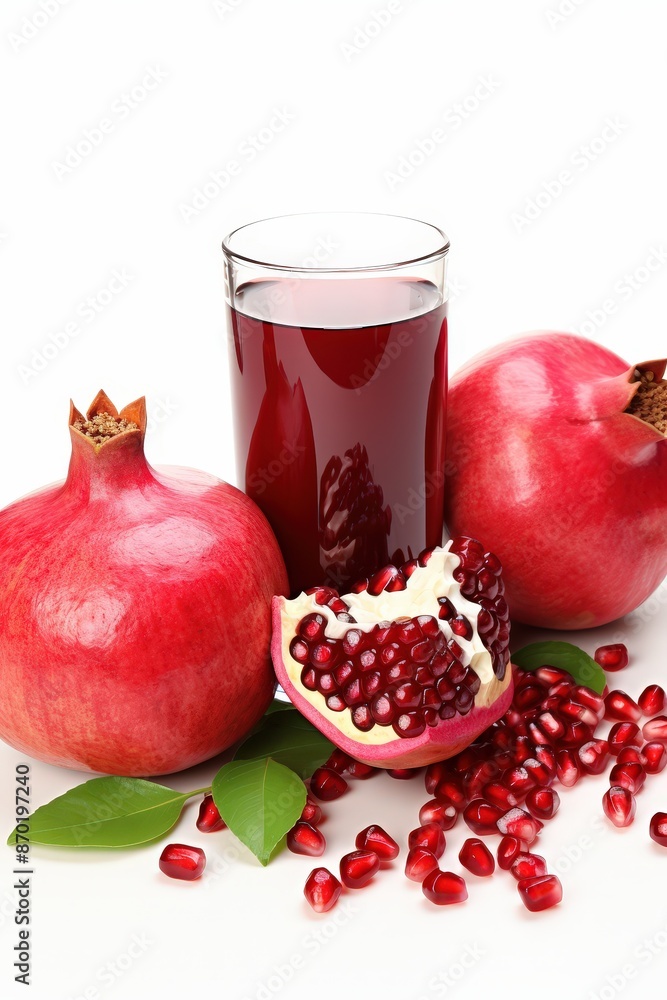 Pomegranate Juice and Fruit with Seeds Pomegranate Juice and Fruit with Seeds