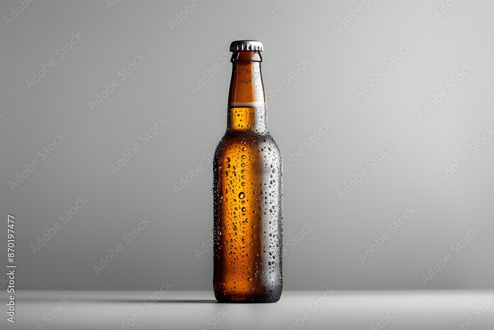A sleek and stylish image of a single beer bottle or glass, showcasing a clean and contemporary design A sleek and stylish image of a single beer bottle or glass, showcasing a clean and contemporary design
