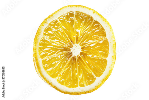 Lemon slice isolated on transparent background