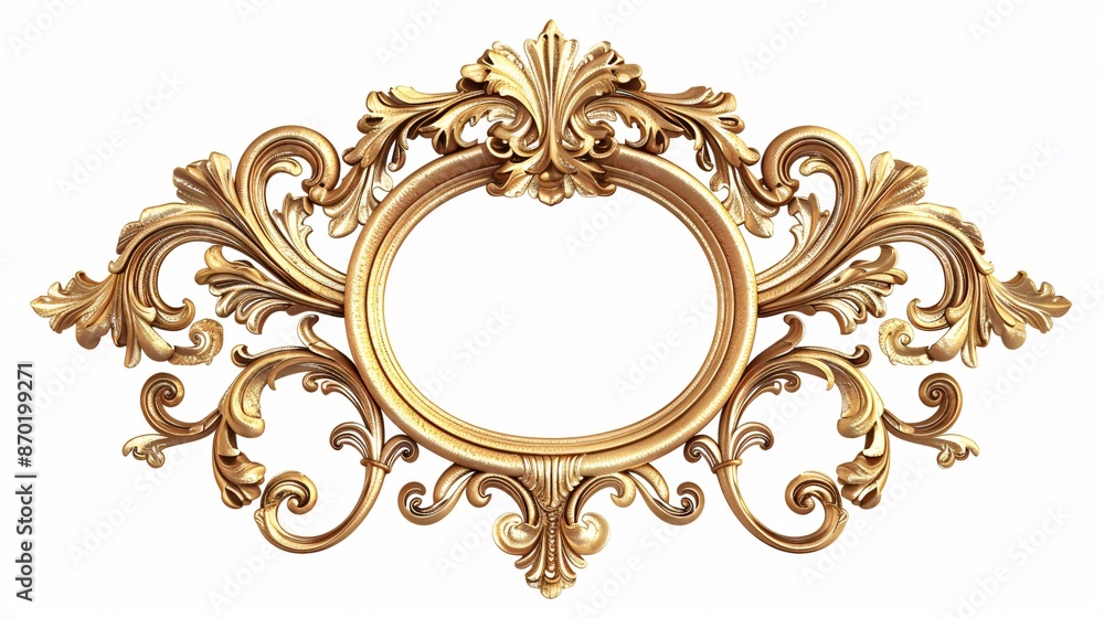a gold frame with a white background a gold frame with a white background