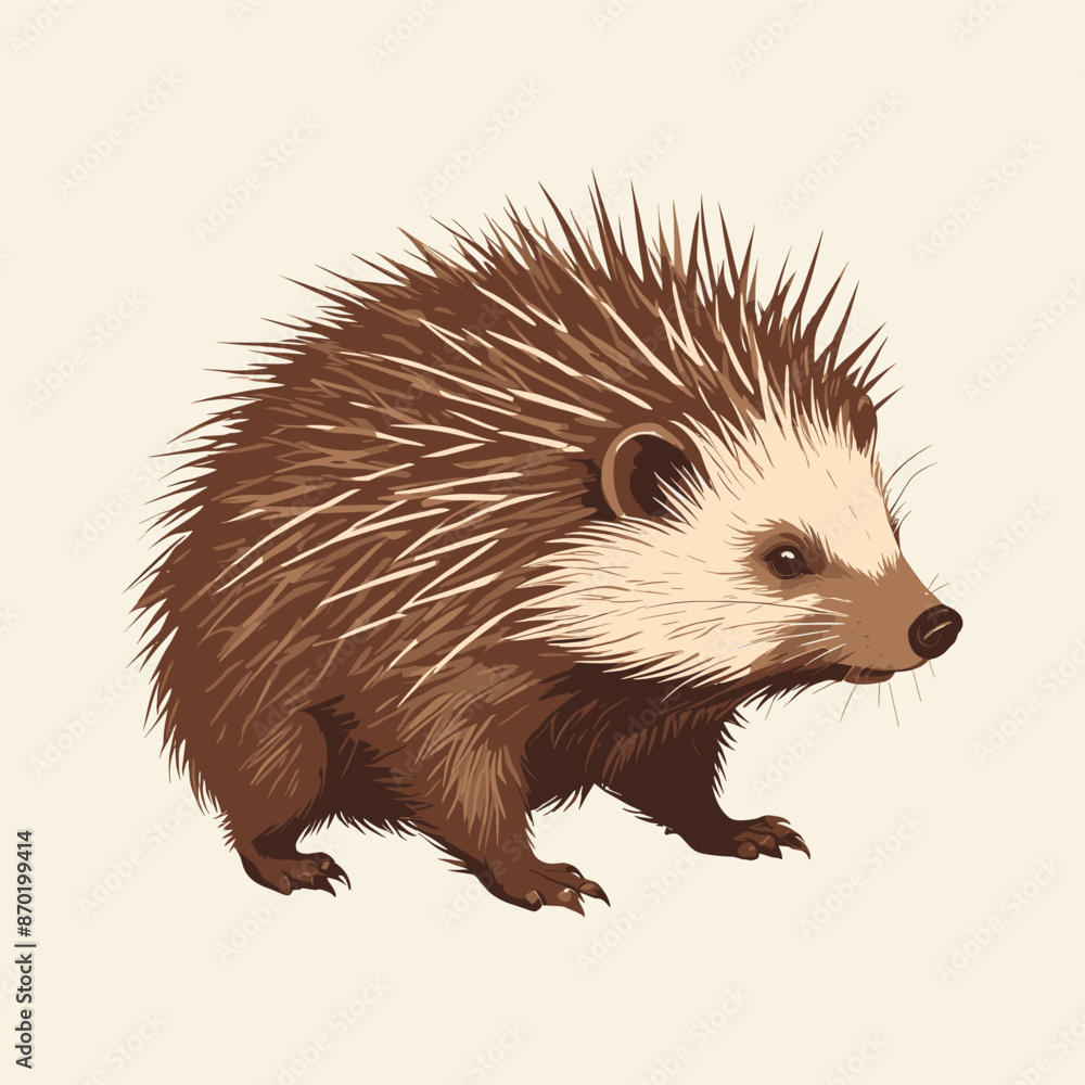 Detailed Porcupine Illustration Detailed Porcupine Illustration