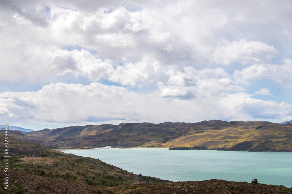 An impressive mountain landscape in Torres Del Paine national park, along lake Nordenkjold, in Patagonia, Chile. An impressive mountain landscape in Torres Del Paine national park, along lake Nordenkjold, in Patagonia, Chile.