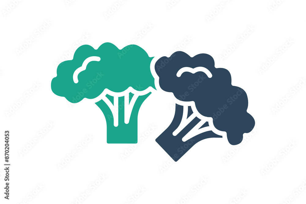 Broccoli icon. icon related to vegetables, healthy eating or vegetarian. solid icon style. nutrition elements vector illustration Broccoli icon. icon related to vegetables, healthy eating or vegetarian. solid icon style. nutrition elements vector illustration