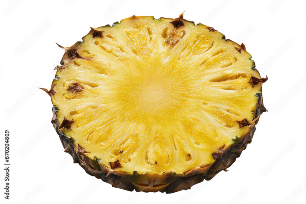 Pineapple slices isolated on transparent background Pineapple slices isolated on transparent background