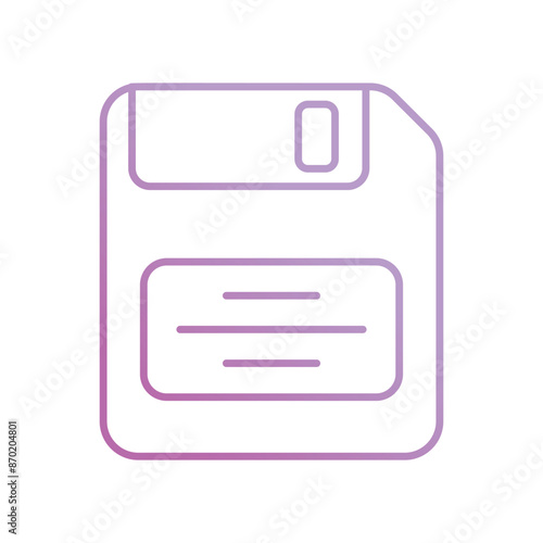 floppy icon with white background vector stock illustration