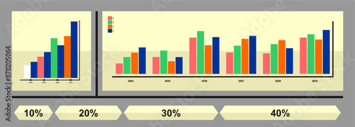 Infographic dashboard template. Simple design of interface, admin panel with graphs, chart diagrams. infographic data presentation.