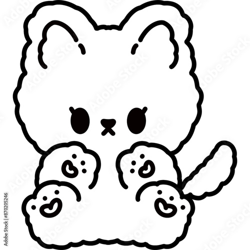Cute animals outline