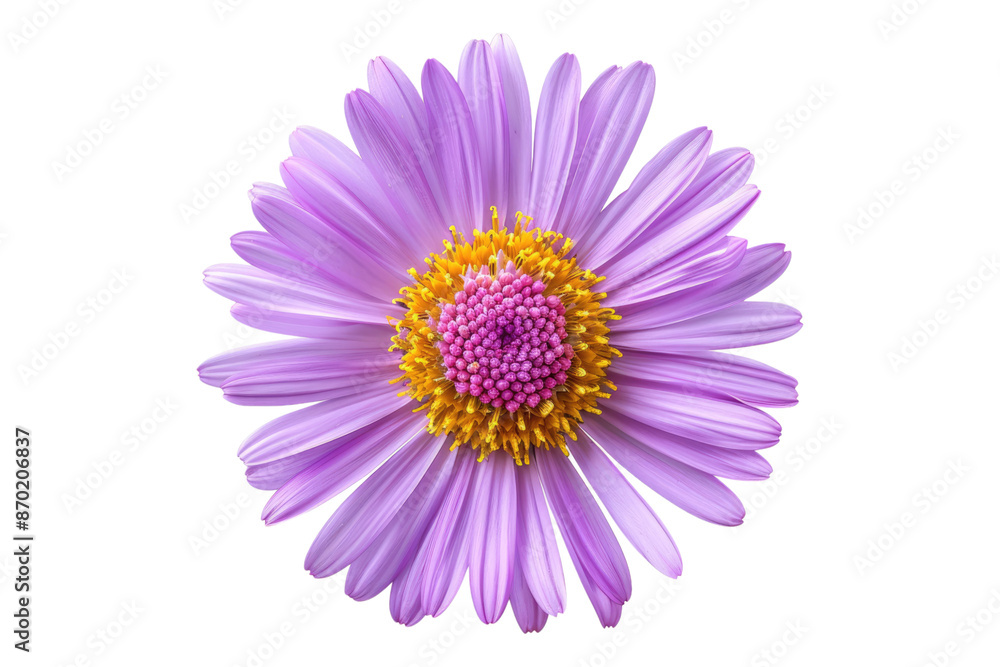 Purple aster flower isolated on transparent background Purple aster flower isolated on transparent background