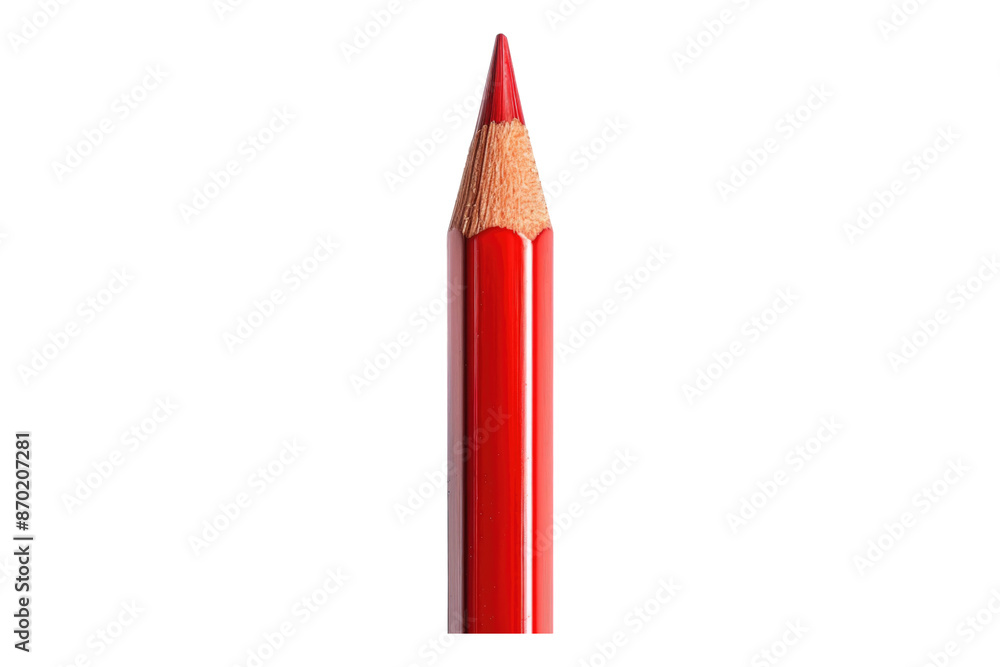 Red pencil isolated on transparent background Red pencil isolated on transparent background