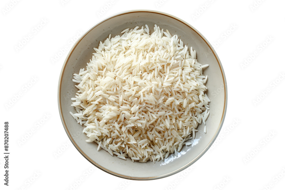 Rice in a plate isolated on transparent background Rice in a plate isolated on transparent background