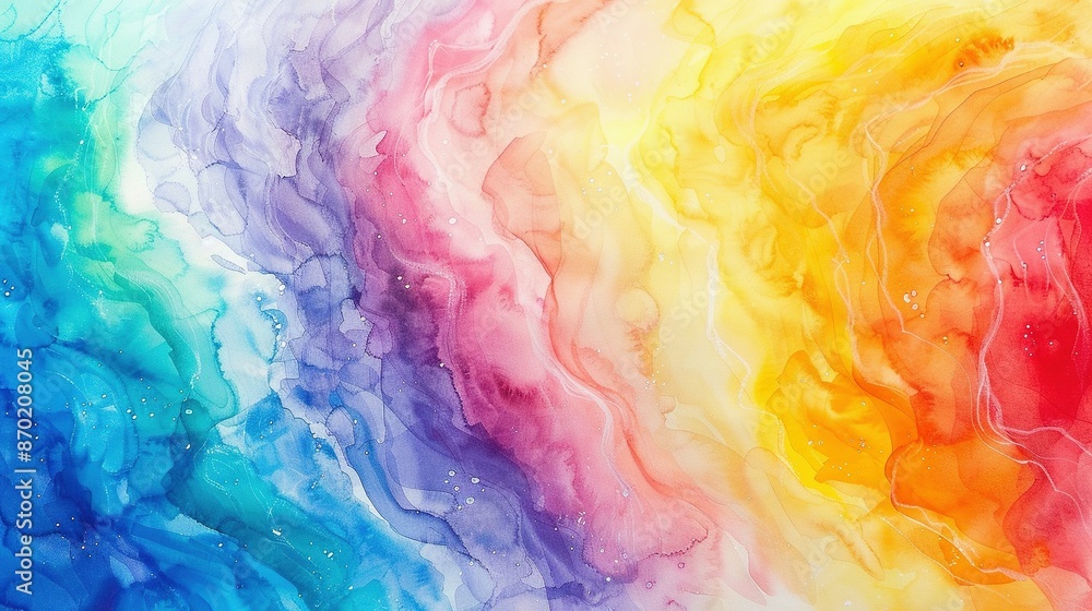 Radiant Rainbow Watercolor Design Radiant Rainbow Watercolor Design