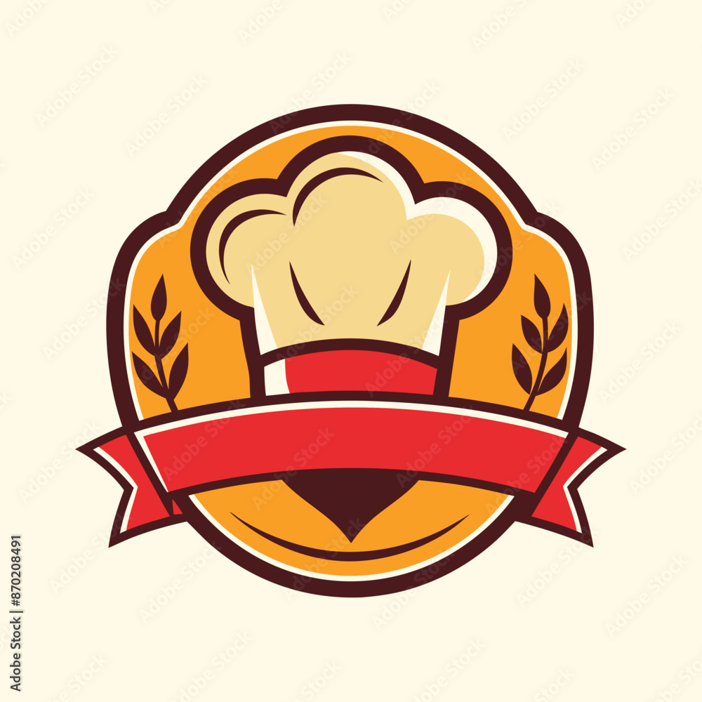 illustration of a cooking logo in solid background illustration of a cooking logo in solid background