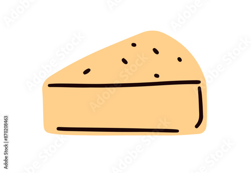 Cheese, cut triangle bar, piece. Holland snack, wedge block icon. Gourmet che...