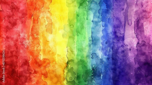 Dynamic Rainbow Watercolor Texture