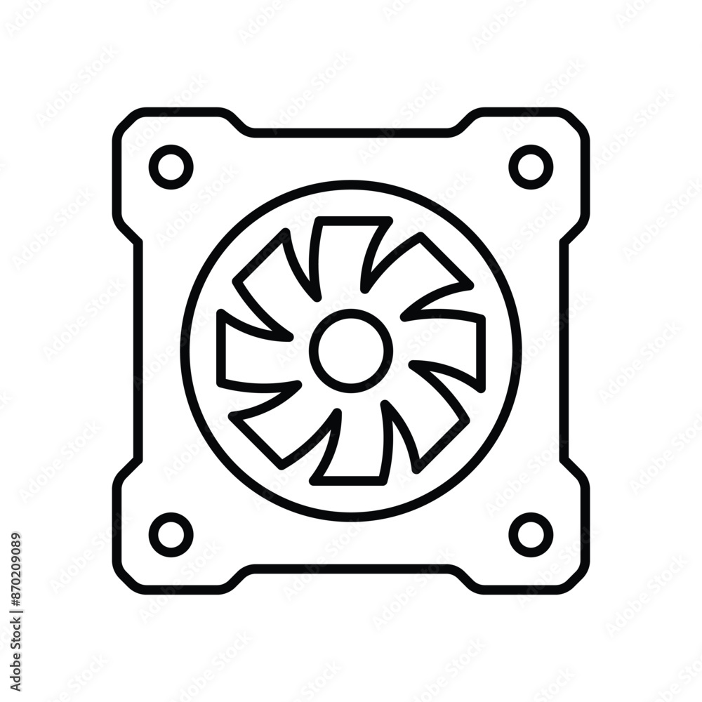 fan icon with white background vector stock illustration fan icon with white background vector stock illustration