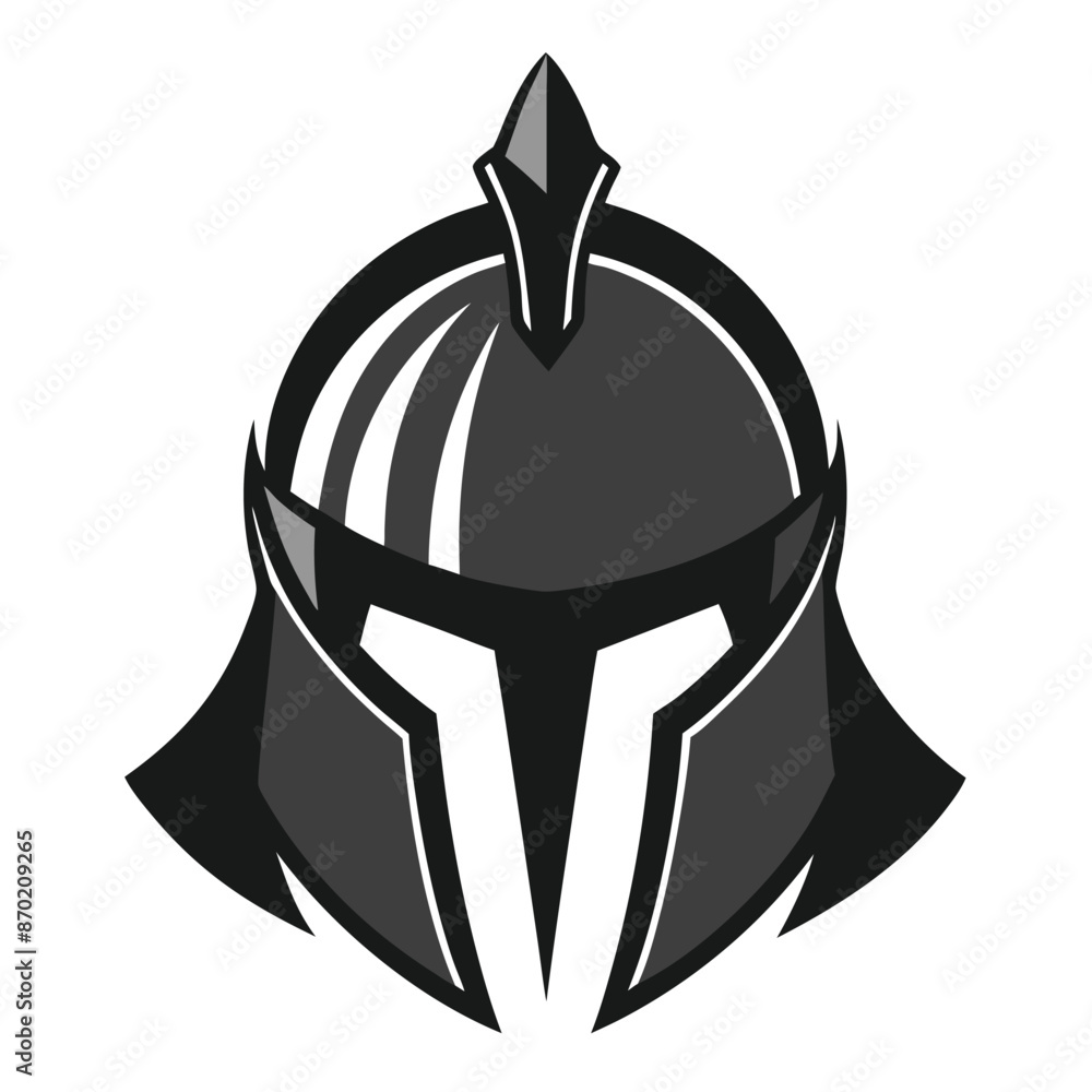 Fototapeta premium spartan helmet silhouette vector art