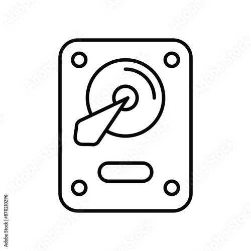hard disk icon with white background vector stock illustration