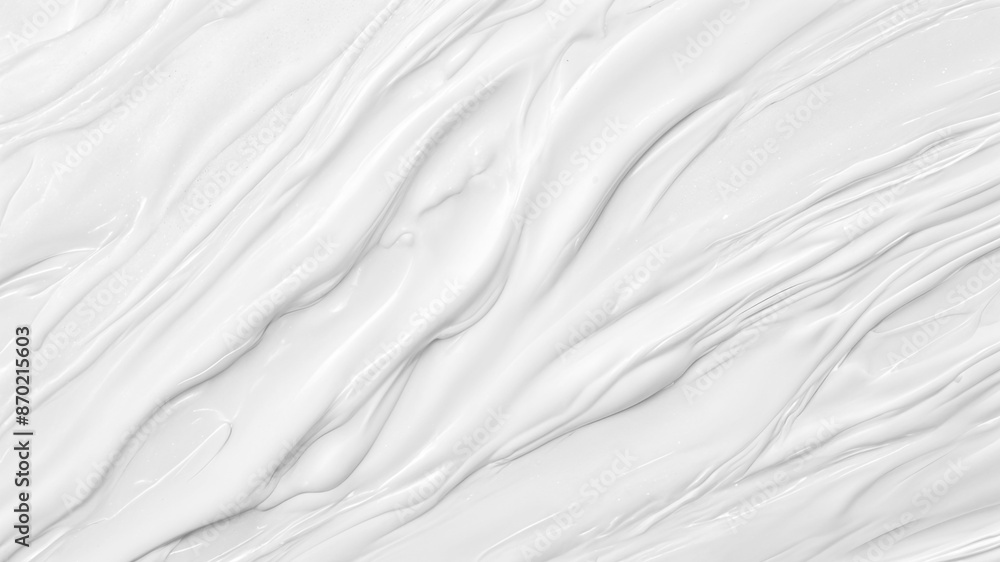 Fototapeta premium Pure white cream skin care texture smooth creamy cosmetic product background