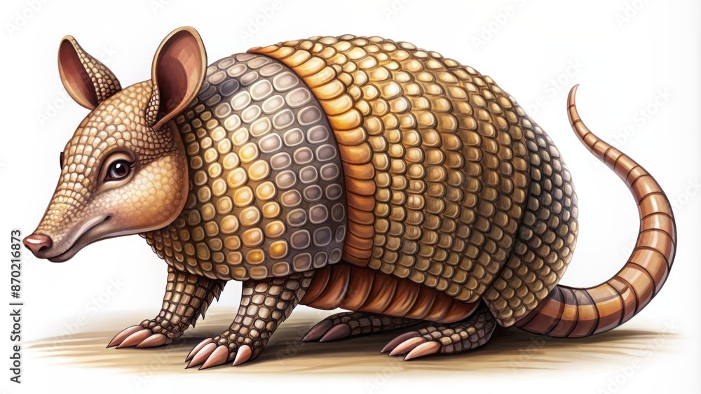 Whimsical cartoon sketch of a single armadillo standing upright on a plain white background with playful expressive features. Whimsical cartoon sketch of a single armadillo standing upright on a plain white background with playful expressive features.
