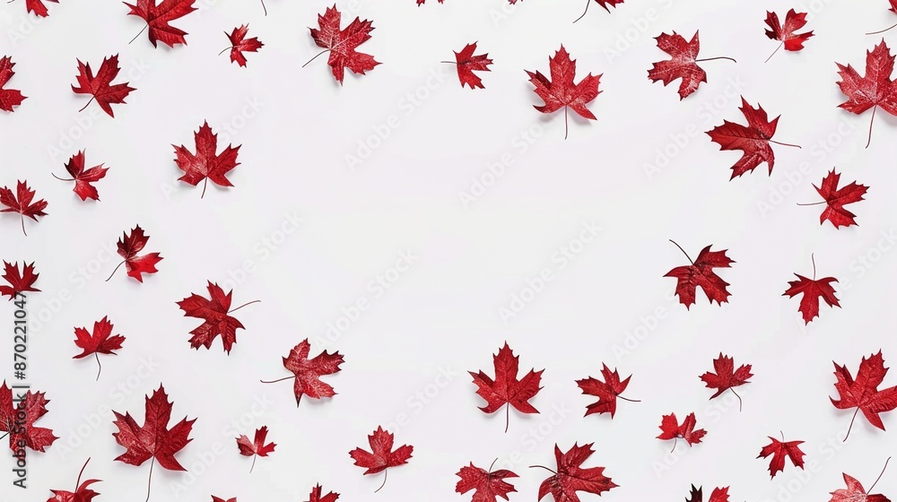 A stylized Canadian flag with maple leaves pattern, on a solid white background. A stylized Canadian flag with maple leaves pattern, on a solid white background.