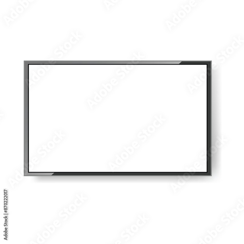 High-quality of a realistic TV or LCD screen. Vector