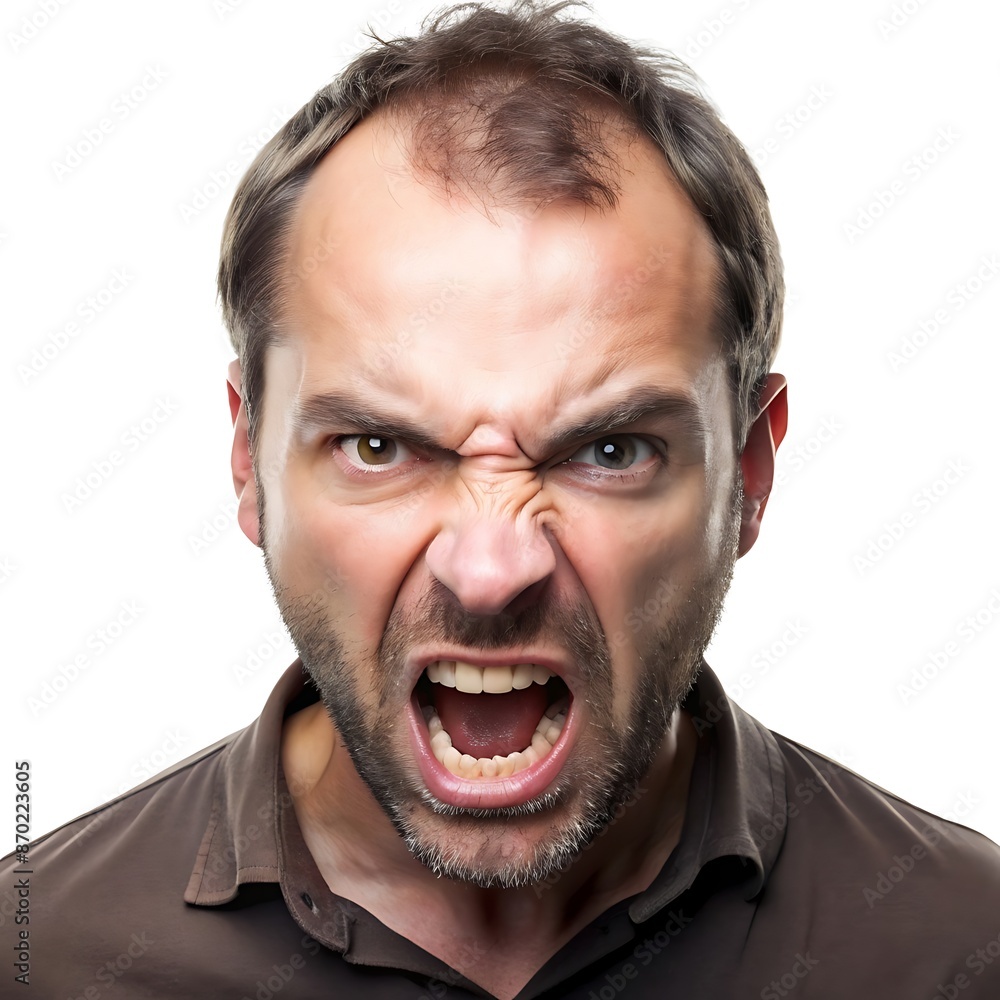 Angry Man with a Beard. Angry Man with a Beard.
