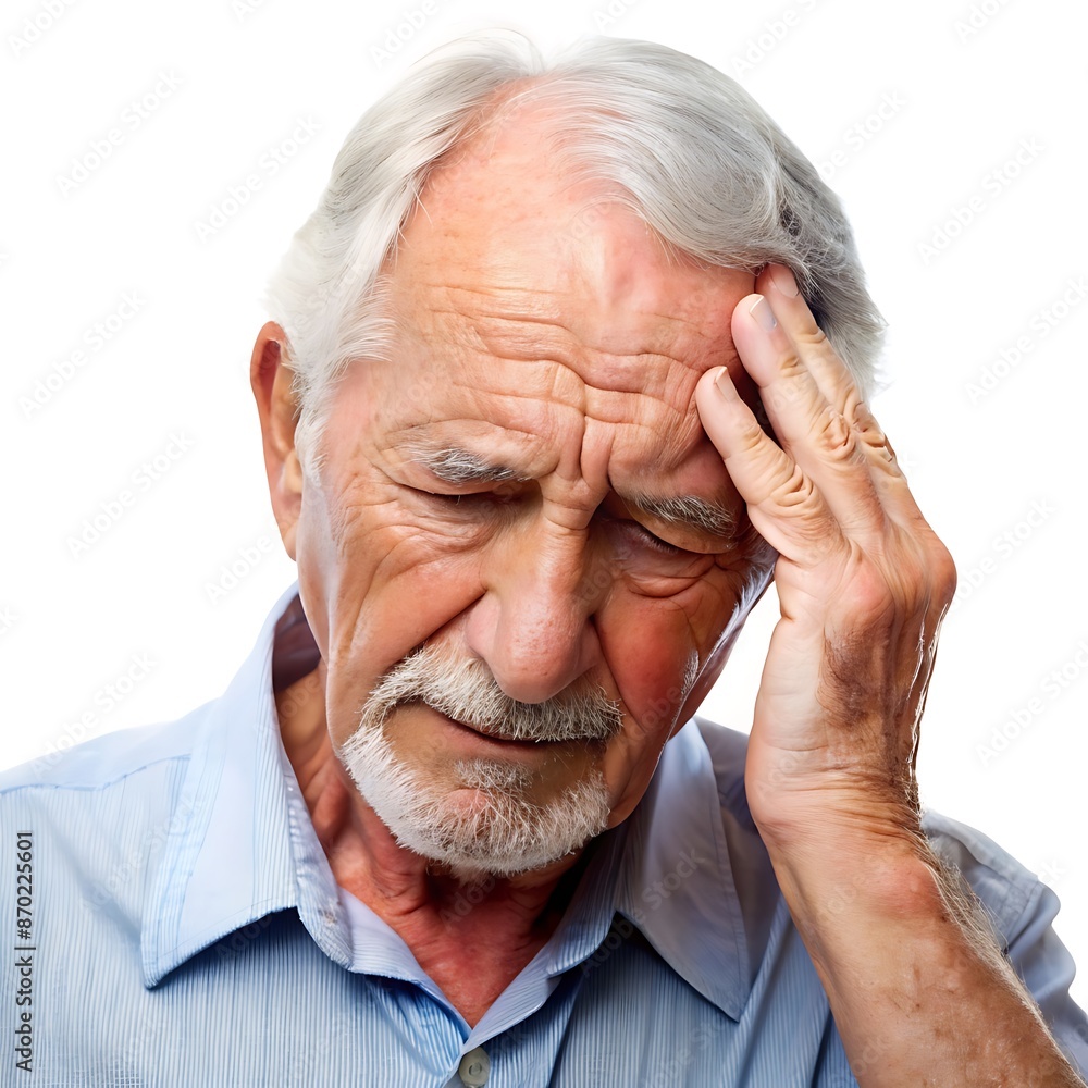 Elderly Man Suffering From Headache Elderly Man Suffering From Headache