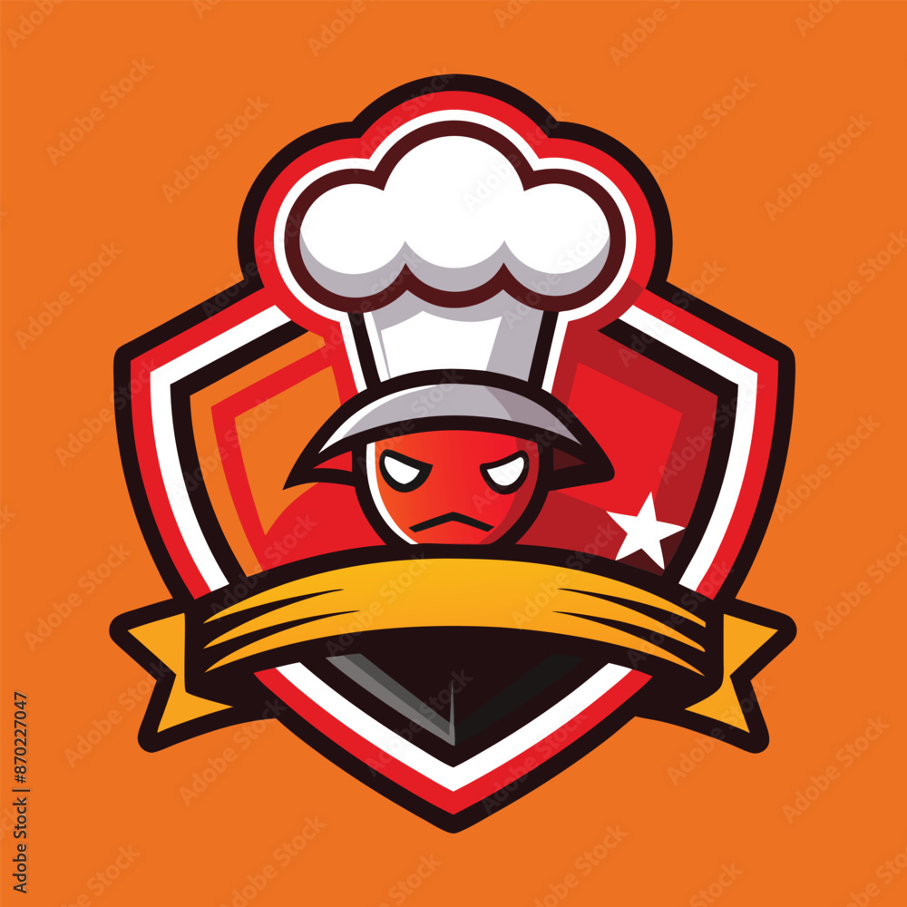 cooking logo illustration on solid background cooking logo illustration on solid background